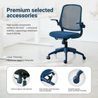 Ergonomic High-Back Mesh Office Chair | 350 lbs Capacity | Flip-Up Armrests | 10-Layer Curved Molded Foam Seat | Butterfly Upright Lock | SGS Class 3 Gas Lift | Fireproof | Home Office | Purple/Yellow/Green/Blue/Red