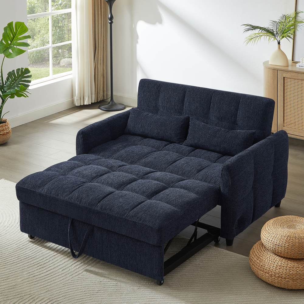 52.8" Loveseat Pull-Out Sleeper Sofa Bed