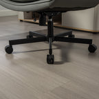 Criss Cross Wide-Seat Lounge Office Chair | 6-Gear Adjustable Armrests | Removable Headrest | Gentle Rocking + 360° Swivel | Pet-Friendly PU/Boucle Upholstery | Cross-Legged Sitting | Home Office, Gaming, Makeup, Conference | Gray/Ivory/Brown