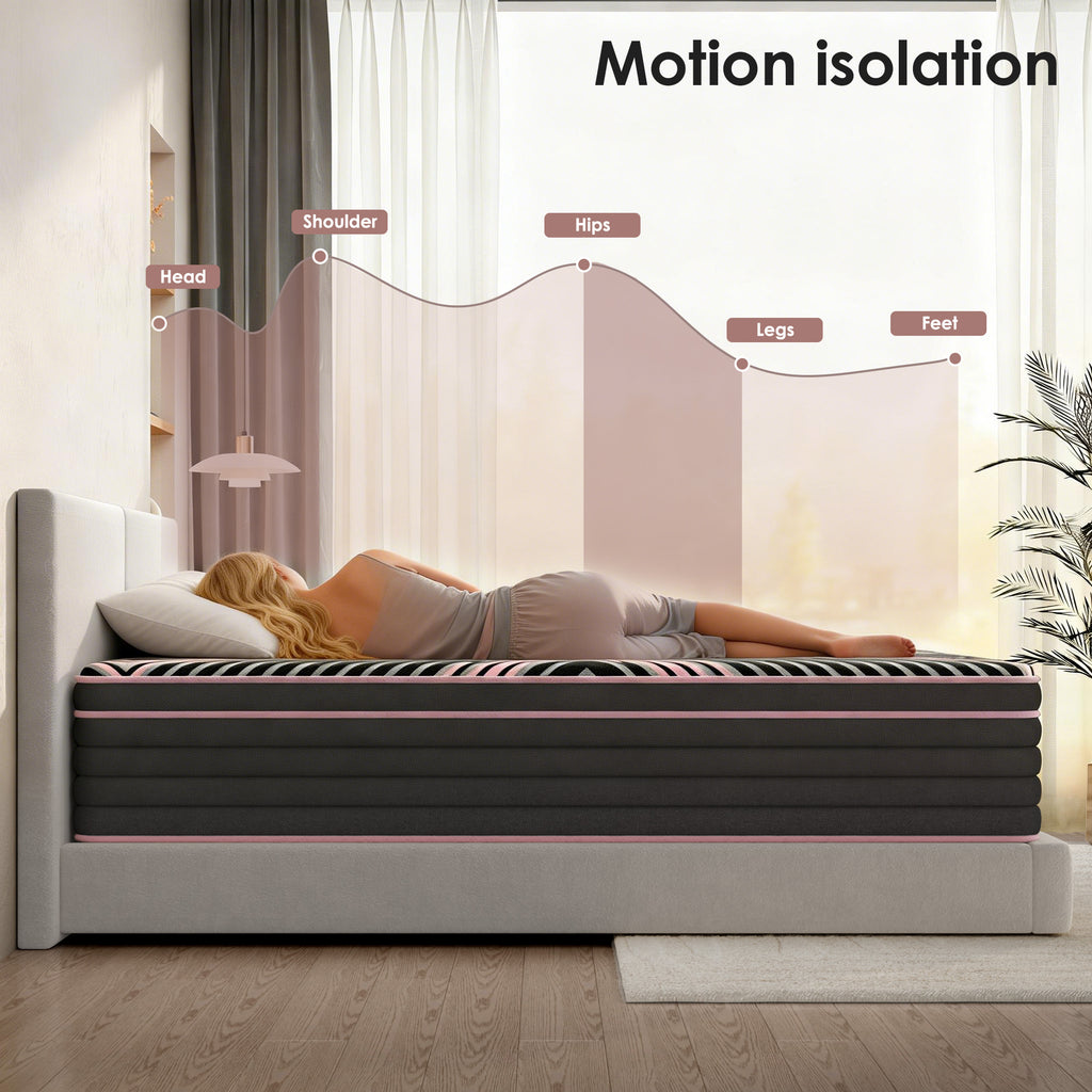 10 Inch - Queen/ King | Noir H14 Hybrid Pocket Spring Mattress