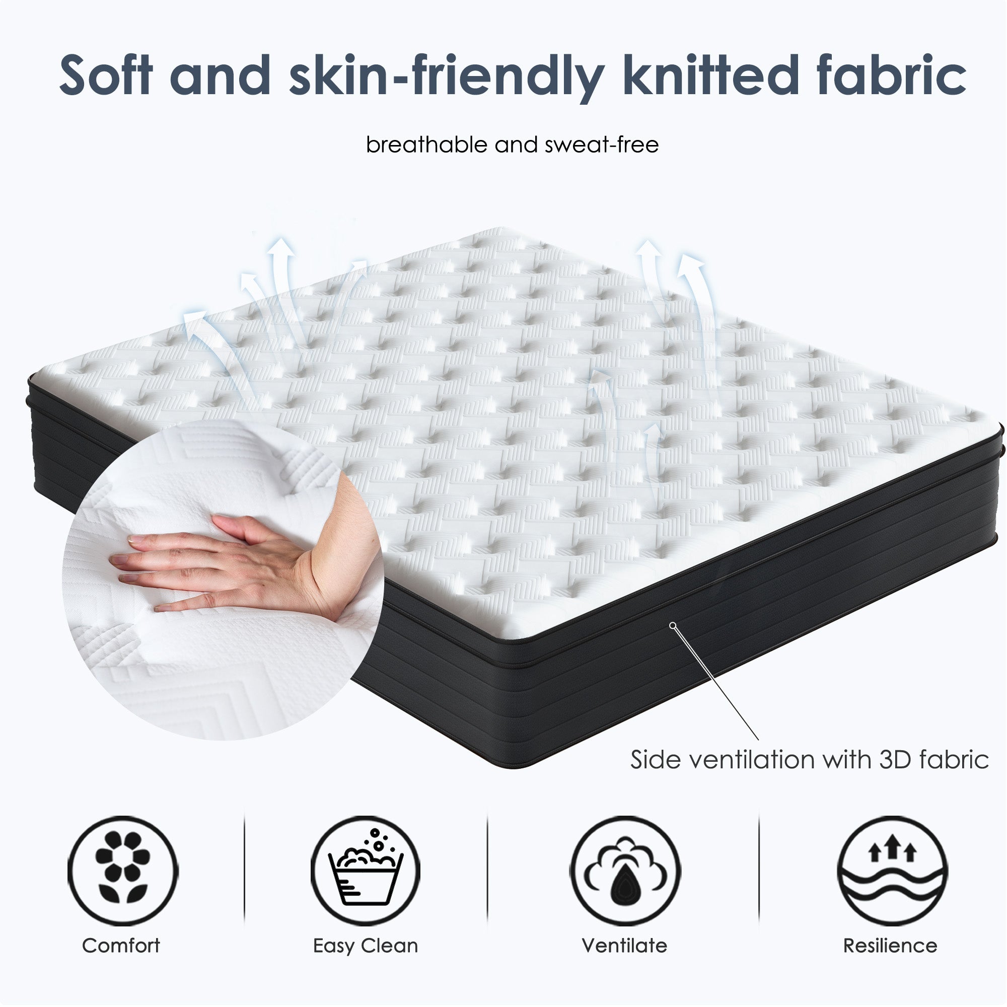 Twin/Full/Queen/King — 10 Inch DreamLayer H7 Hybrid Pocket Spring Mattress