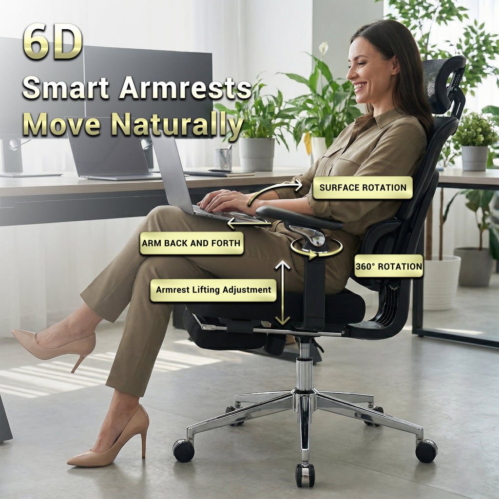 Vertex Pro 6D Ergonomic Mesh Chair with Massage Lumbar