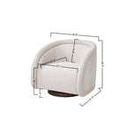 Sabbo Beige Bouclé Swivel Chair