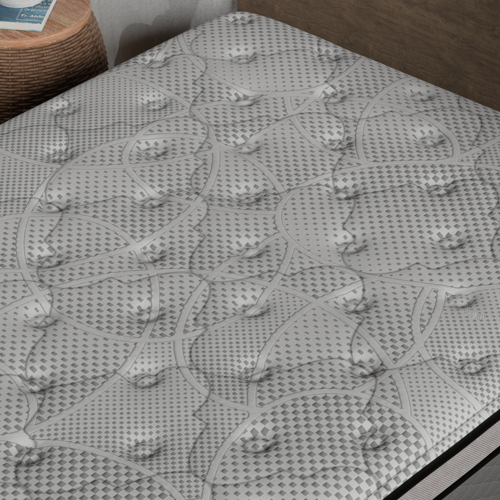 Twin/Queen/King — 12" Hybrid Medium Firm Mattress | Pocketed Coil Innerspring + Cooling Gel + Memory Foam | Knitted Breathable Top Panel | Low Motion Transfer | CertiPUR-US Certified | Bedroom | Black/Gray