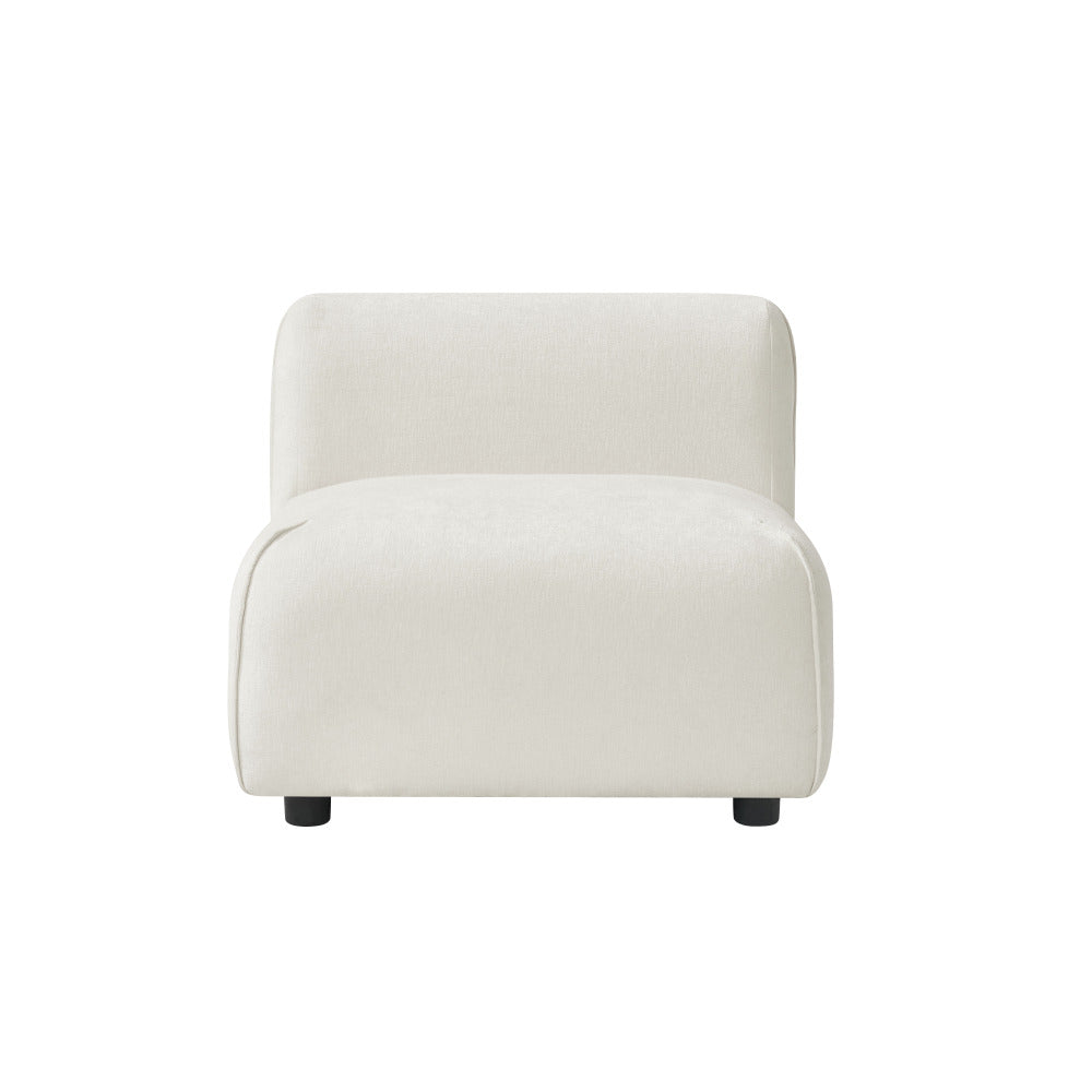 Modern Curved Upholstered Accent Chair