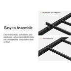 Twin/Full/Queen Size Metal Platform Bed Frame | Classic Spindle Headboard & Footboard | Reinforced Sturdy Structure | Ample Under-Bed Storage | No Box Spring Needed | Black/Charcoal Gray/White