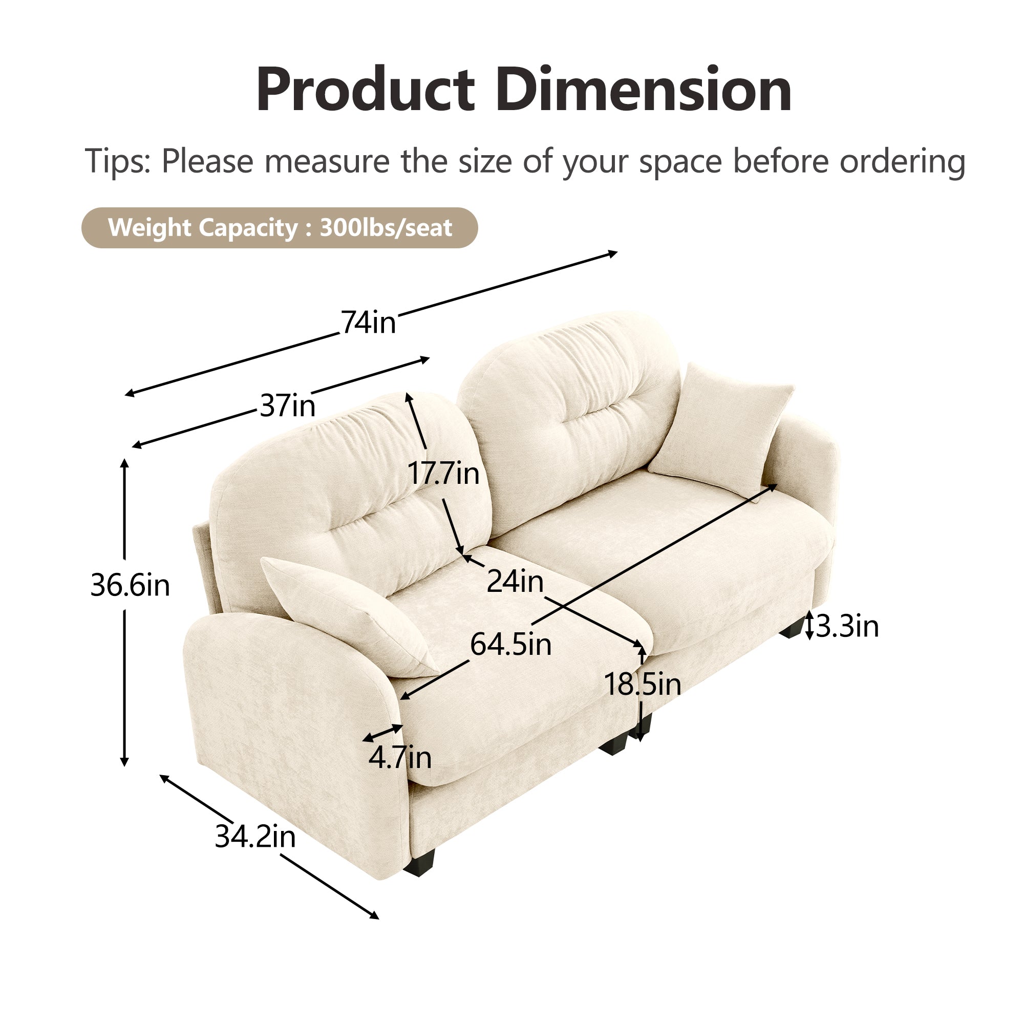 2 Seats - Beige