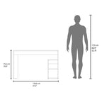 Office Desk with Storage and Minimalist Design — 47" W x 20.5" D x 29.8" H | Modern Computer Desk with Built-In Open Shelving | Generous Tabletop | Particle Board | Home Office, Apartment & Compact Workspace | Wenge