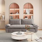 73.2" Queen Pull-Out Sofa Bed | 3-in-1 Convertible Sleeper Sofa | Chaise Lounge & King Bed | Premium Velvet + High-Density Foam | Steel Reinforced Frame | Space-Saving Modern Design | Beige/Gray/Camel/Blue