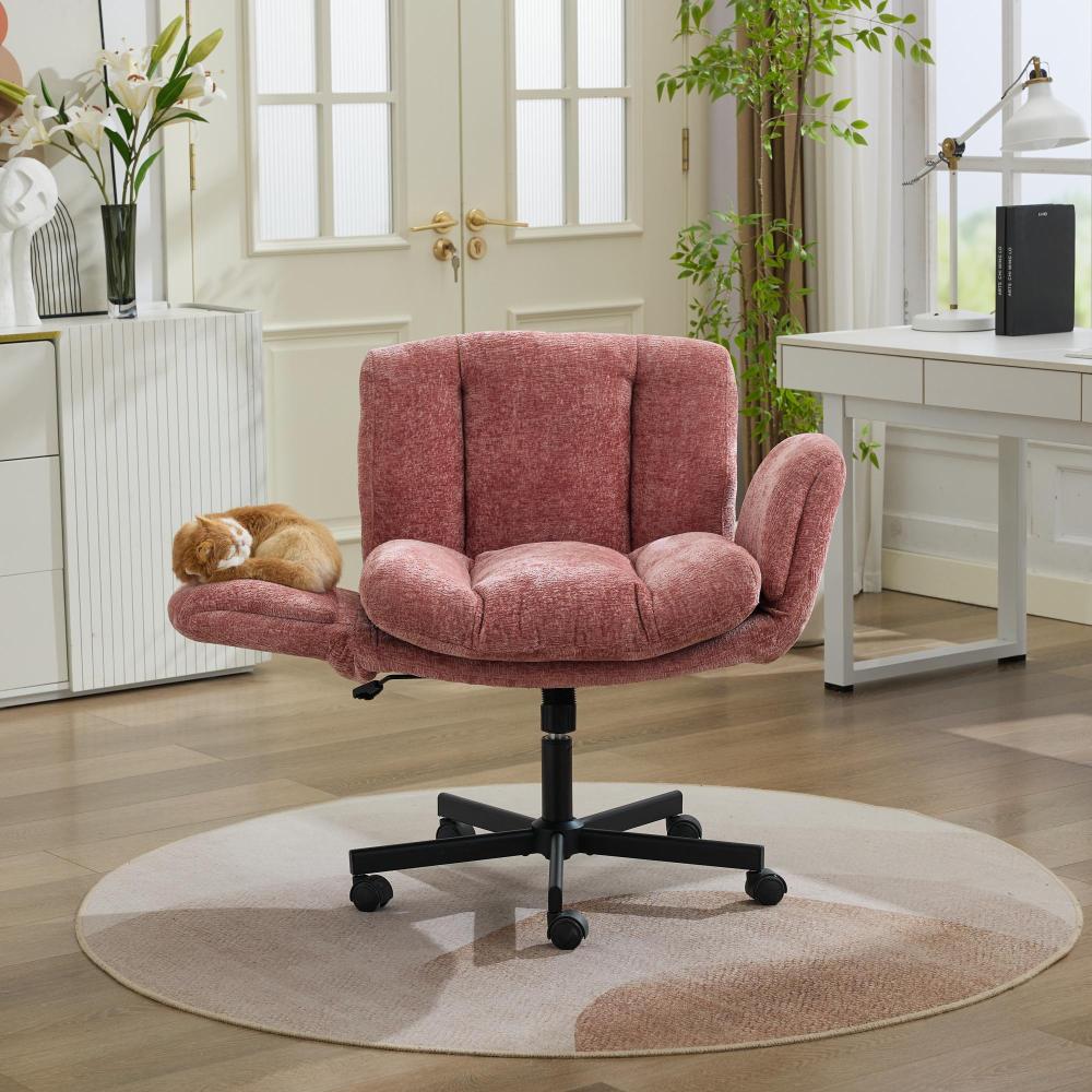Modern Chenille Swivel Office Chair