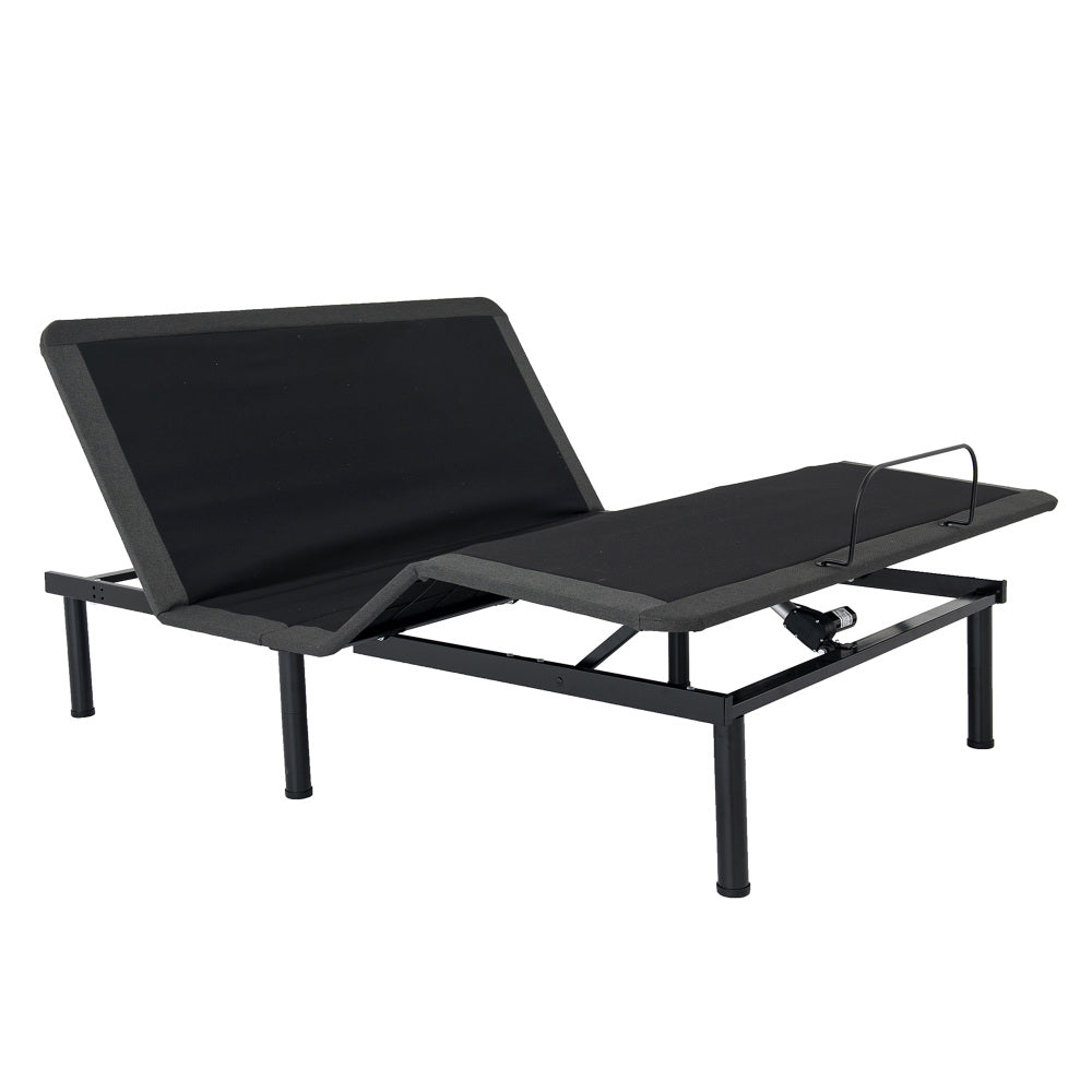 Queen Size Adjustable Bed Base with Voice Control | Wireless Remote | Built-In Speaker & Phone Charging | Zero Gravity & Anti-Snore | 750 lbs | 10-Min No-Tool Assembly | Black