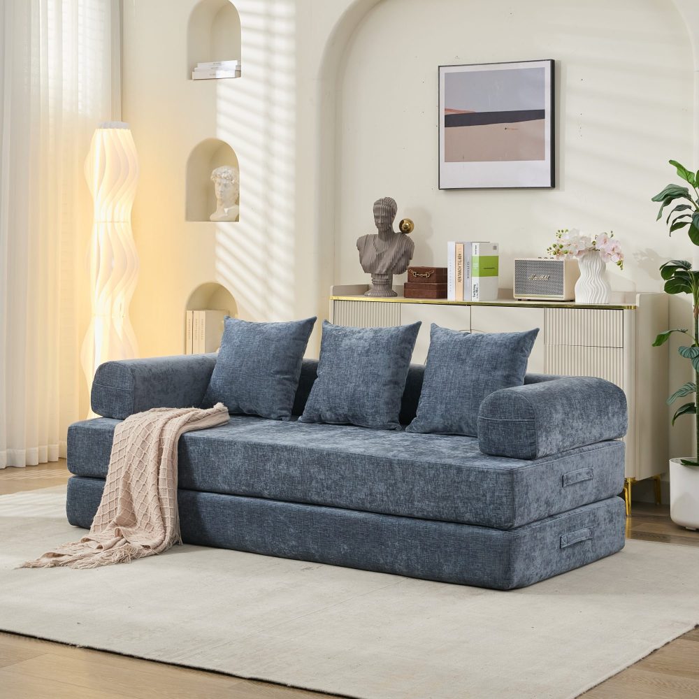 78.8" Convertible Folding Floor Sofa Bed