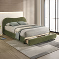 Boucle Upholstered Platform Bed