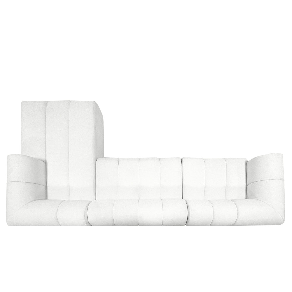 122" Modern L-Shaped Modular Sectional Sofa | 2-Piece Chaise Lounge Set | High-Resilience Fully Compressed Foam | No Internal Wood Frame | Stain & Pilling Resistant | No Assembly Required | Living Room, Bedroom, Home Office | Beige/Gray/Espresso/Oran