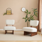 Modern Beige Lounge Chair with Polyester
