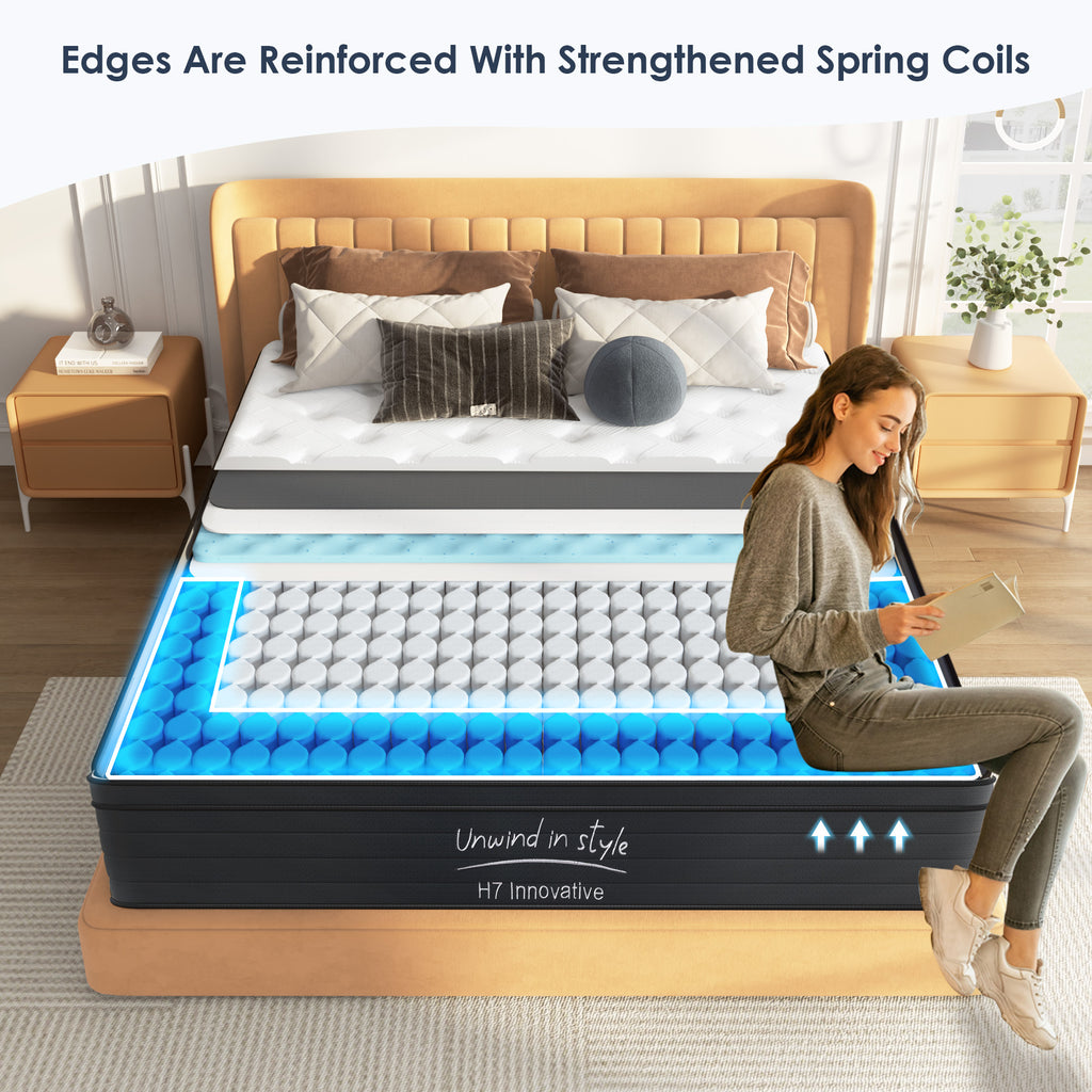 Twin/Full/Queen/King —  12 Inch DreamLayer H7 Hybrid Pocket Spring Mattress
