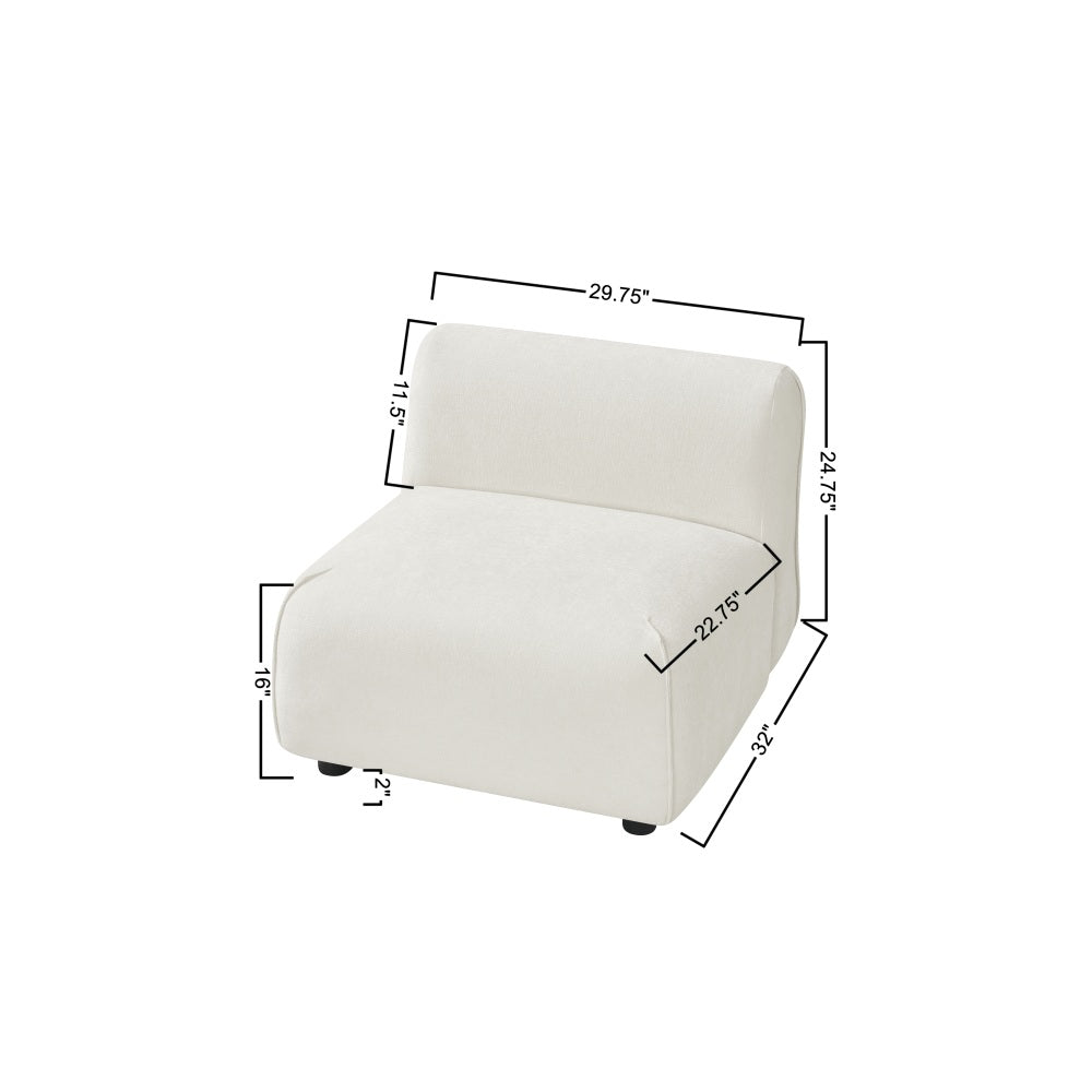 Modern Curved Upholstered Accent Chair