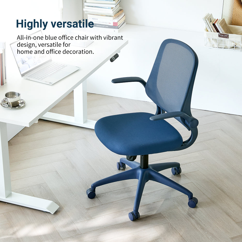 Ergonomic High-Back Mesh Office Chair | 350 lbs Capacity | Flip-Up Armrests | 10-Layer Curved Molded Foam Seat | Butterfly Upright Lock | SGS Class 3 Gas Lift | Fireproof | Home Office | Purple/Yellow/Green/Blue/Red
