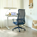 Ergonomic High-Back Mesh Office Chair | 350 lbs Capacity | 7-Level Aluminum Dual-Track Lumbar Support | Integrated Molded Foam Seat | Butterfly Upright Lock | SGS Class 3 Gas Lift | Fireproof | Home Office | Yellow/Green/Blue