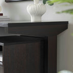 Home office desk with detached file cabinet