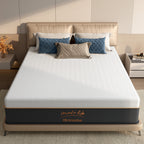 Full/Queen/King — 12" Hybrid Medium Firm Mattress | Individually Pocketed Innerspring + Memory Foam | Edge Support | Breathable Knitted Cover | Motion Isolation | CertiPUR-US Certified | Bedroom | White/Black