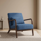 Mid Century Modern Accent Chair with Wood Frame
