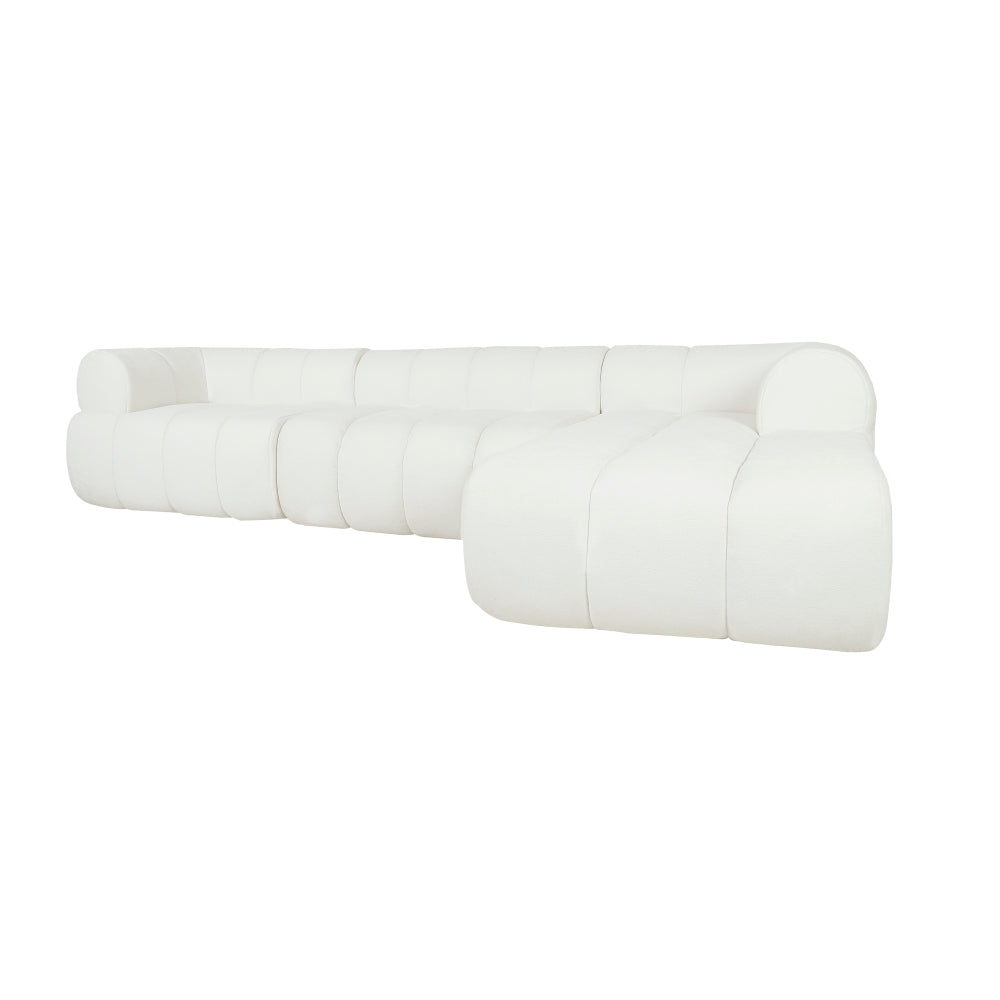 122" Modern L-Shaped Modular Sectional Sofa | 2-Piece Chaise Lounge Set | High-Resilience Fully Compressed Foam | No Internal Wood Frame | Stain & Pilling Resistant | No Assembly Required | Living Room, Bedroom, Home Office | Beige/Gray/Espresso/Oran