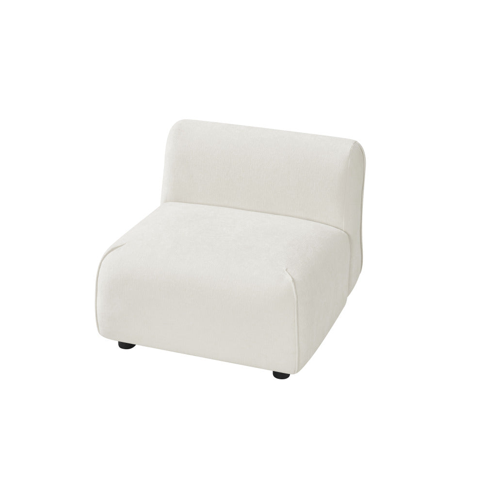 Modern Curved Upholstered Accent Chair
