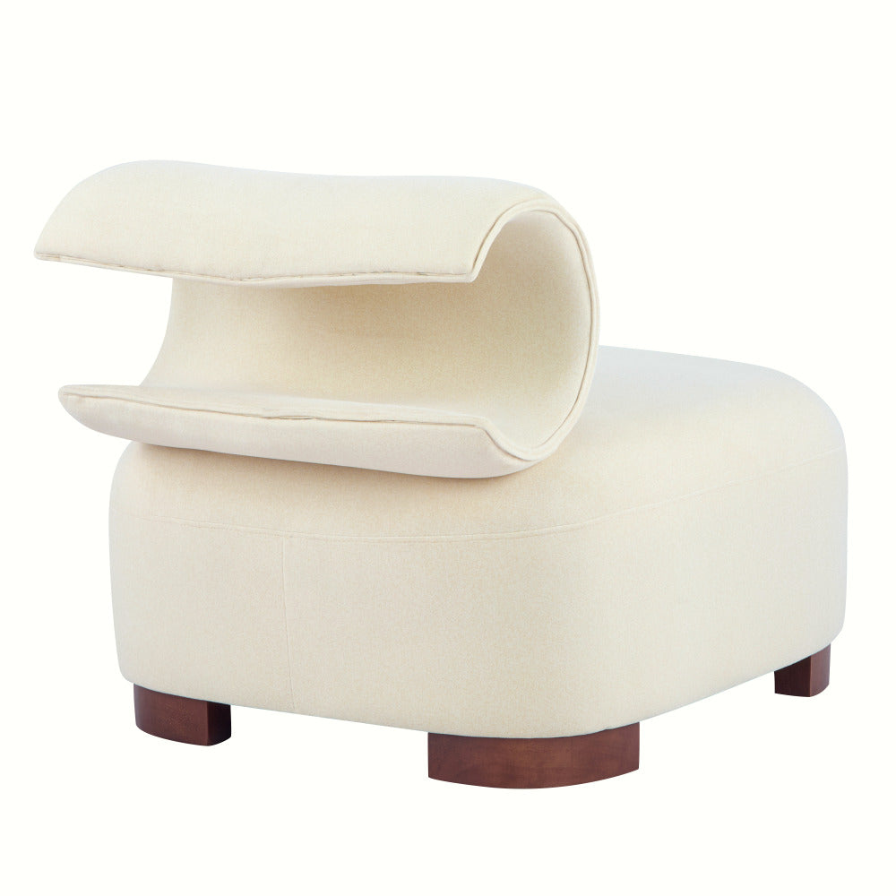 Modern Beige Polyester Accent Chair for Living