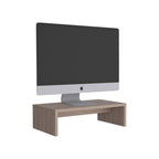 19" Wide Monitor Stand Riser | 5.4" Elevated Screen Height | Non-Scratch Non-Slip Laminate | 50 lbs Capacity | 18"×10" Under-Desk Storage | 3-Minute Easy Assembly | Home Office, Desk Organizer | Light Gray