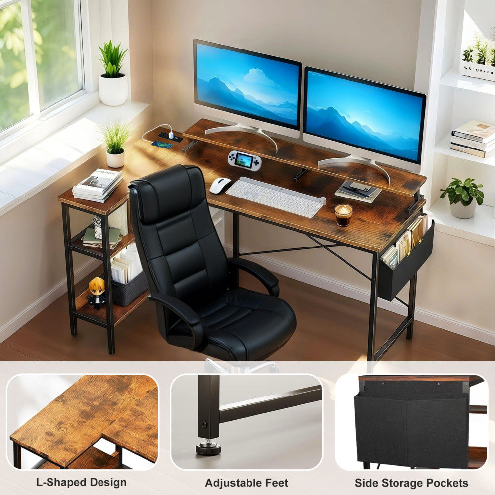 47" L-Shaped Gaming Desk