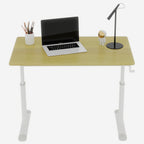 Height-Adjustable Standing Desk — 39" Manual Crank Sit-Stand Desk for Kids & Adults | Ergonomic Home Office Study Table | Sturdy Dual-Column Frame | No Electricity Needed | Compact Minimalist Design | White
