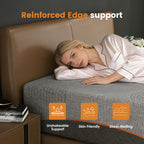 Twin/Full/Queen/King — 12" Memory Foam Mattress | Green Tea & Charcoal Infused | Pressure-Relieving | Breathable Cooling Layers | Fiberglass Free | CertiPUR-US & OEKO-TEX Certified | Bedroom | Black