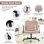 Rosie Velvet Criss-Cross Office Chair