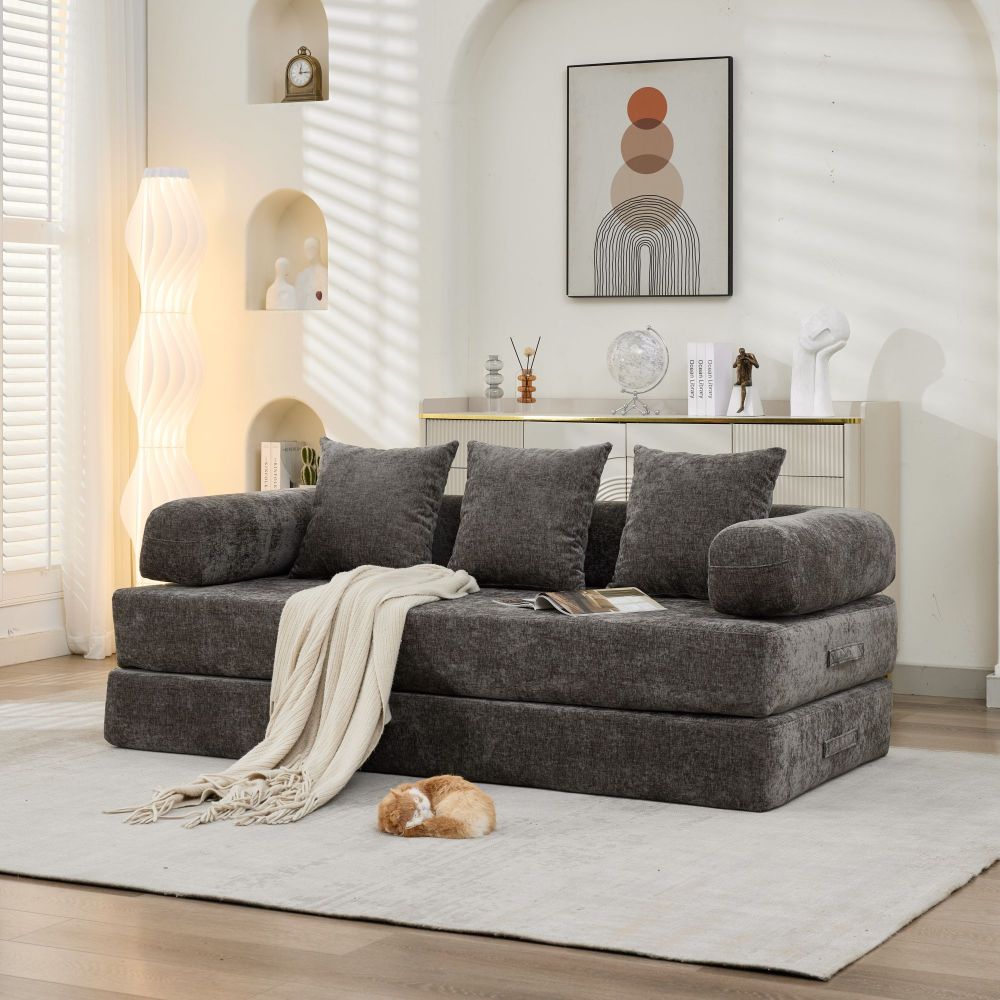 78.8" Convertible Folding Floor Sofa Bed
