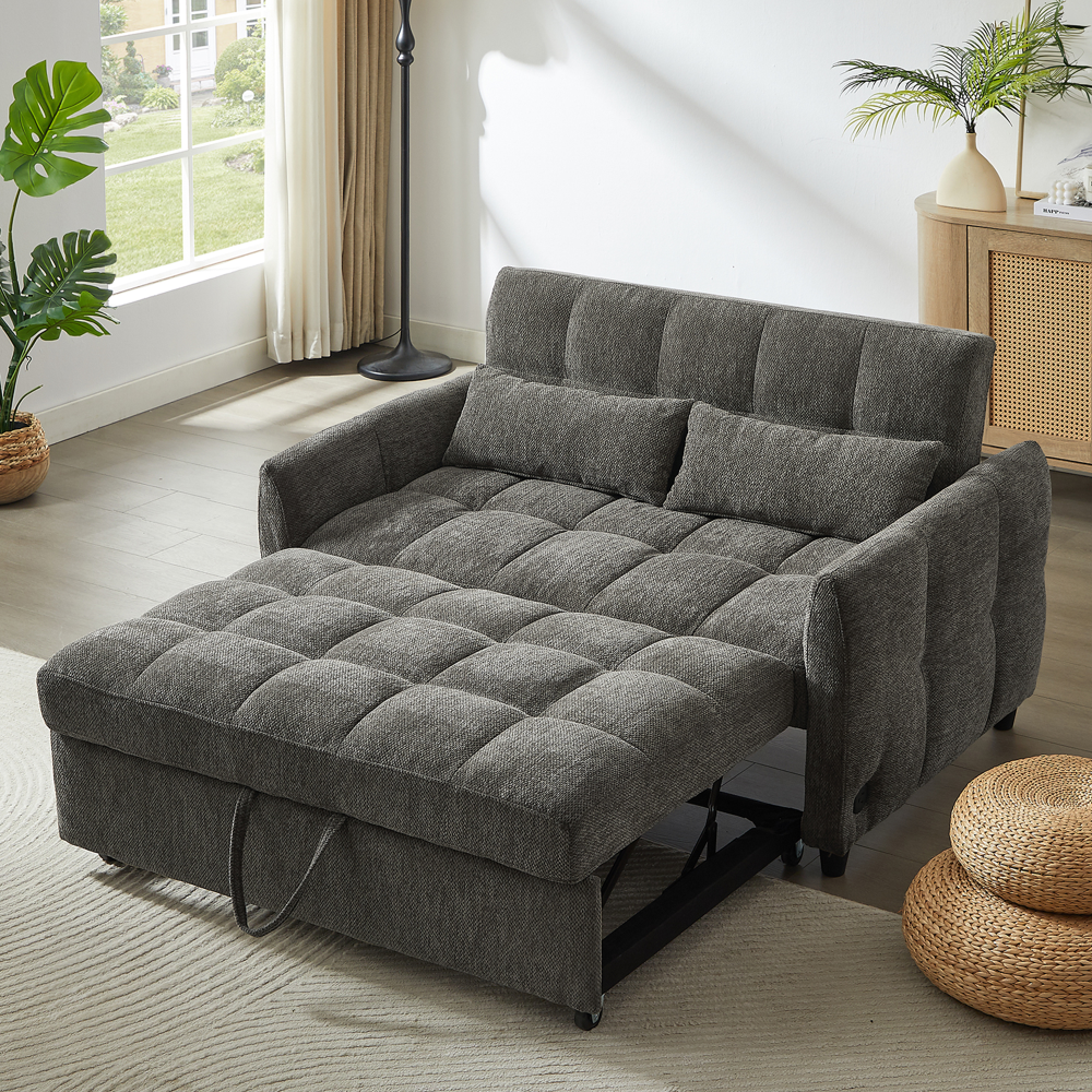 52.8" Loveseat Pull-Out Sleeper Sofa Bed
