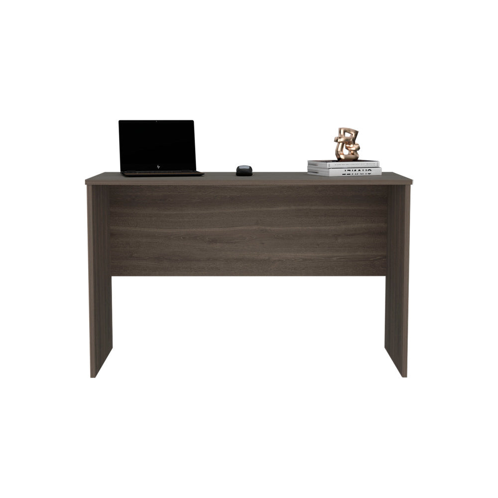 47" Modern Minimalist Study Desk | Spacious Computer & Laptop Table | Clean Lines + Smooth Finish | Generous Leg Clearance | Sturdy Particle Board Construction | Easy Assembly | Bedroom, Living Room, Home Office, Kitchen | White/Gray Walnut