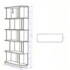 31.5" L x 64.56" H Free combination bookshelf