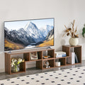 Modern Black Wood Grain MDF TV Stand