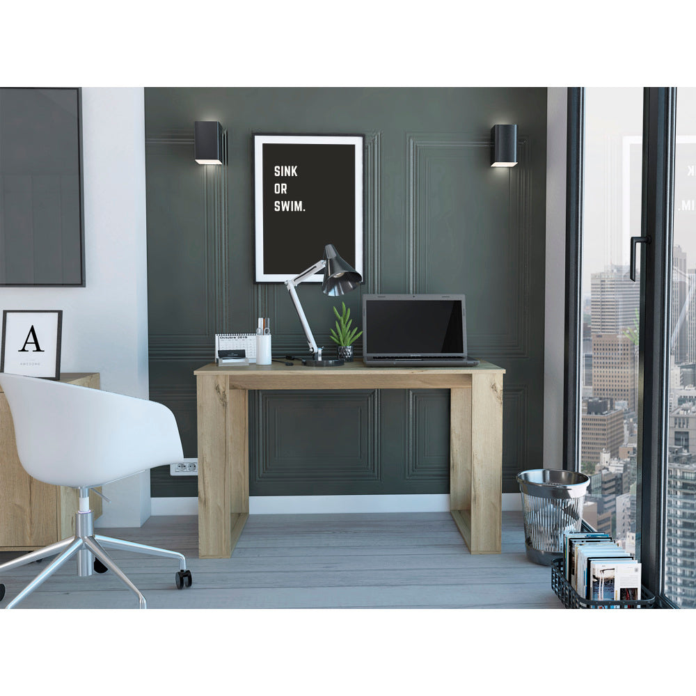 Oviedo 120 Writing Desk — 47" Spacious Work Surface | Modern Minimalist Design | Sturdy MDF Construction with Smooth Finish | Space-Saving Home Office Desk | Study, Bedroom, Apartment | White