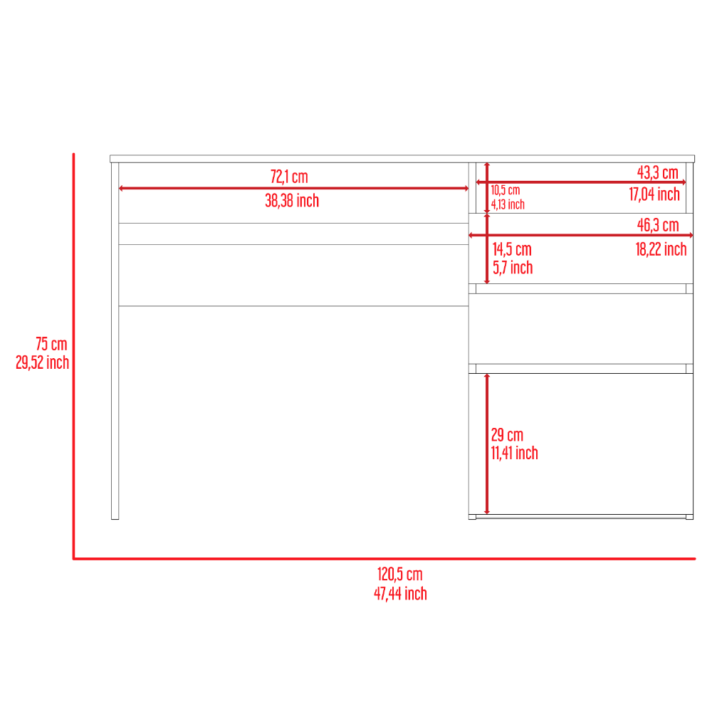 Light Gray Computer Desk