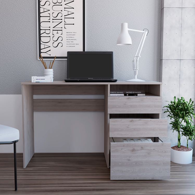 Light Gray Computer Desk