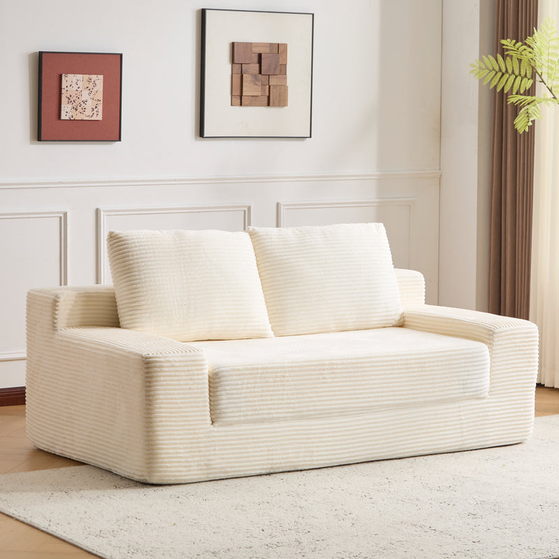 Cloudform Corduroy Giant Bean Bag Loveseat