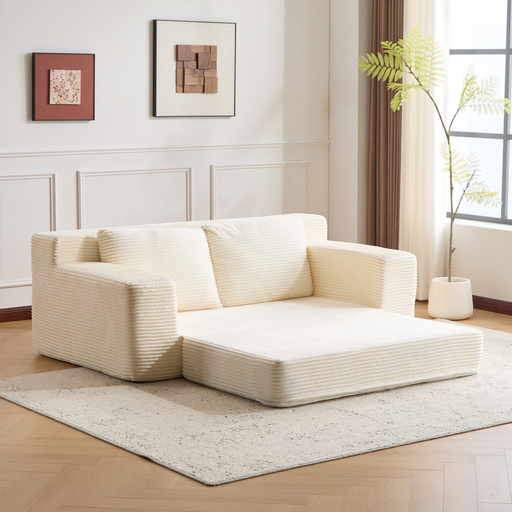 Cloudform Corduroy Giant Bean Bag Loveseat