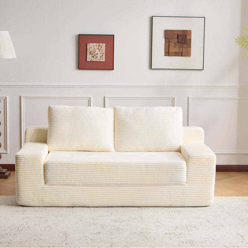 Cloudform Corduroy Giant Bean Bag Loveseat