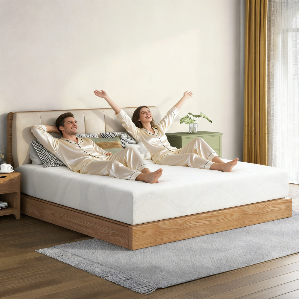 Twin/Full/Queen/King | 12" Memory Foam Mattress | Cooling Green Tea Gel | Dual-Layer High-Density Foam | Removable Washable Cover | CertiPUR-US Certified | Bedroom, Guest Room, Dorm | White