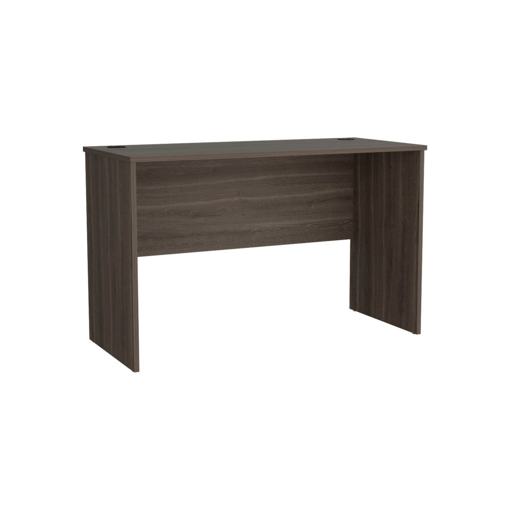 47" Modern Minimalist Study Desk | Spacious Computer & Laptop Table | Clean Lines + Smooth Finish | Generous Leg Clearance | Sturdy Particle Board Construction | Easy Assembly | Bedroom, Living Room, Home Office, Kitchen | White/Gray Walnut
