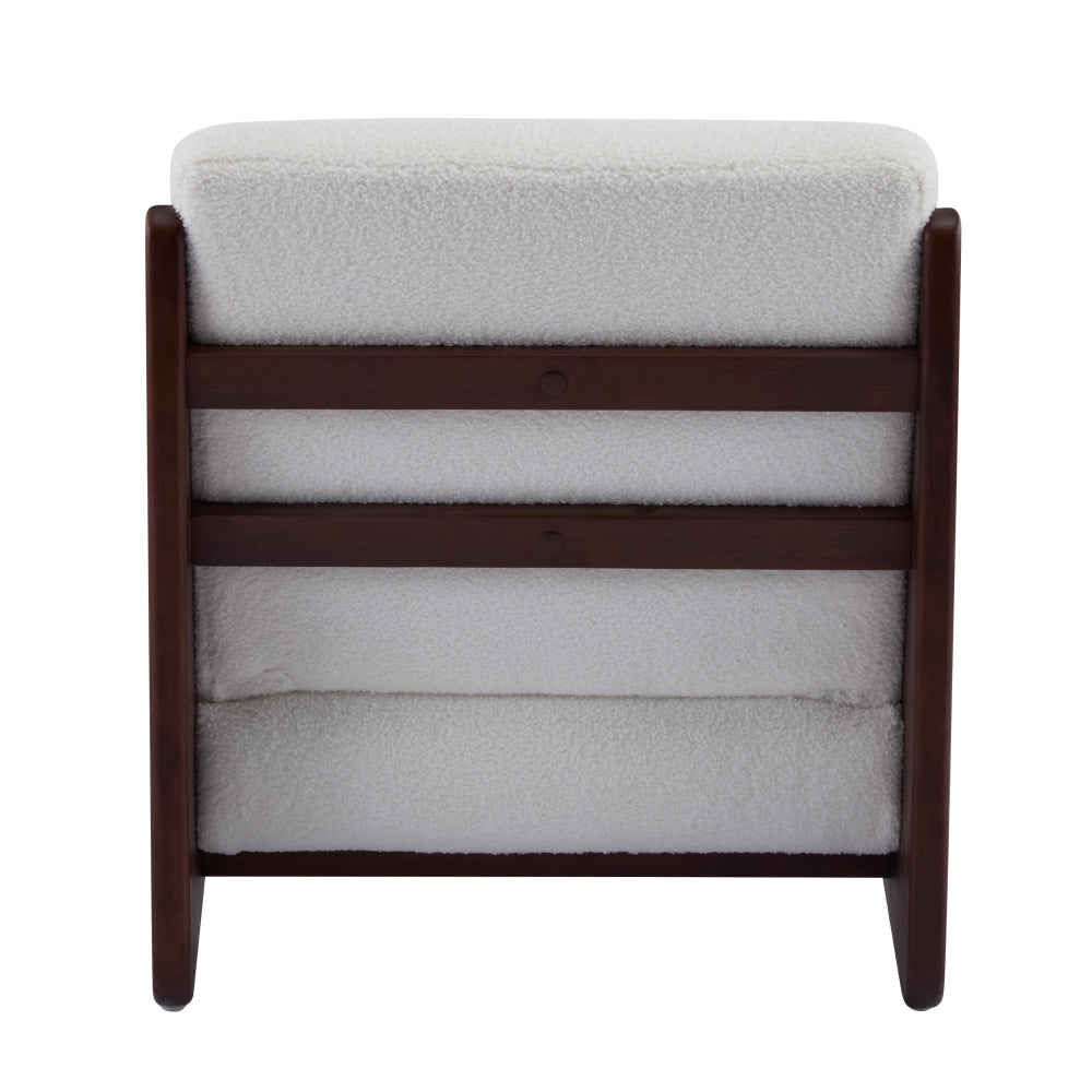 Scott Living Moda Accent Chair White with Walnut