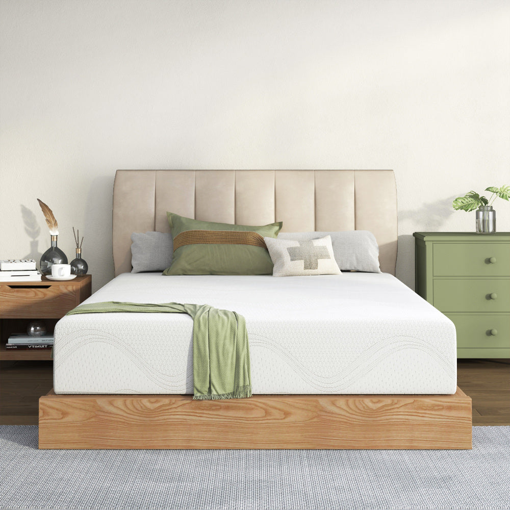 Twin/Full/Queen/King | 12" Memory Foam Mattress | Cooling Green Tea Gel | Dual-Layer High-Density Foam | Removable Washable Cover | CertiPUR-US Certified | Bedroom, Guest Room, Dorm | White