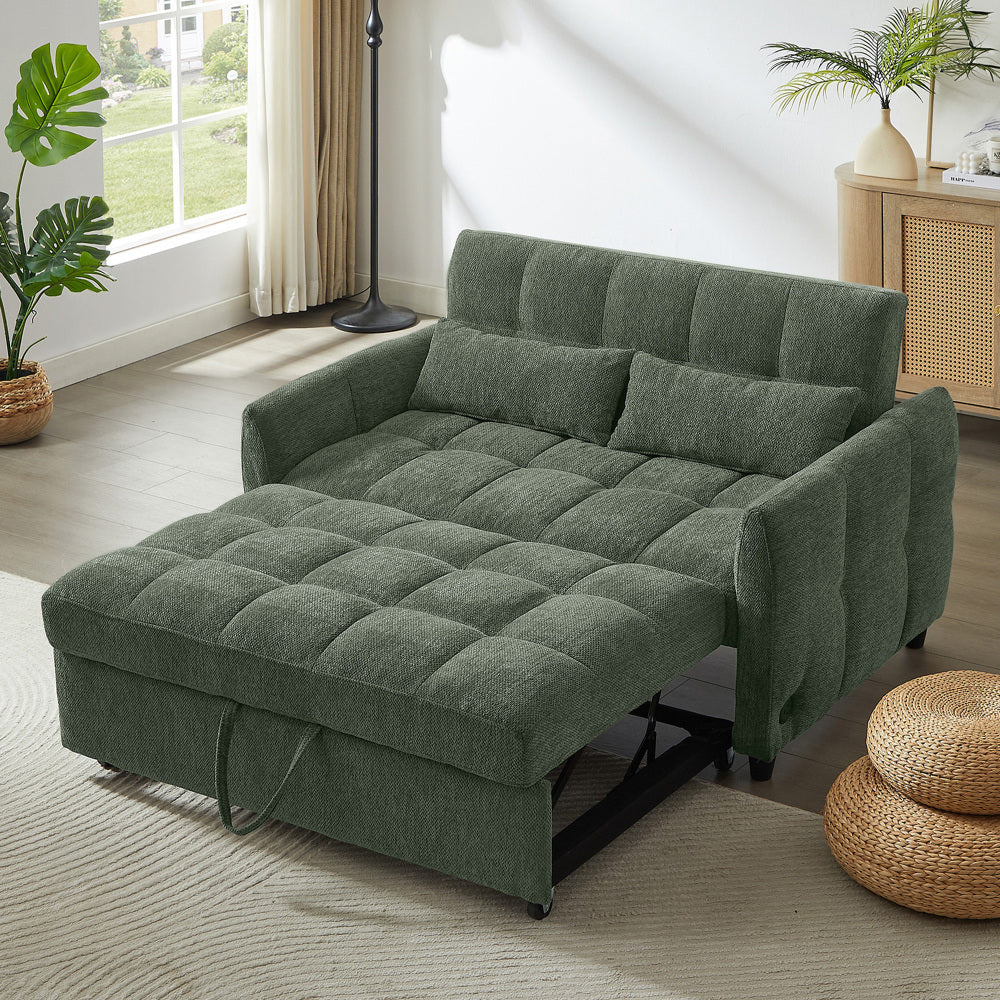 52.8" Loveseat Pull-Out Sleeper Sofa Bed